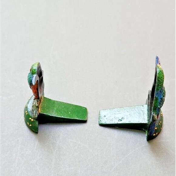 Cast Iron Bookends Bird Hummingbird Rare Old Birds - Picture 8 of 16